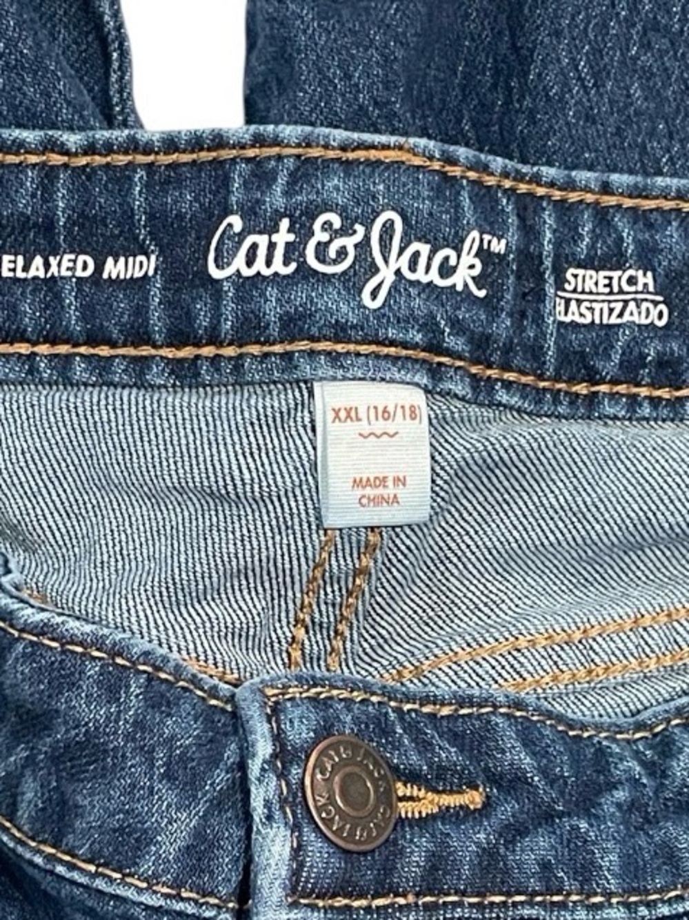 Cat & Jack relaxed midi shorts with cuffed hem and floral embroidery - Picture 7 of 8
